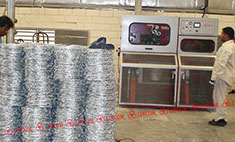 Barbed wire making machine, PLC controlled with digital counter.